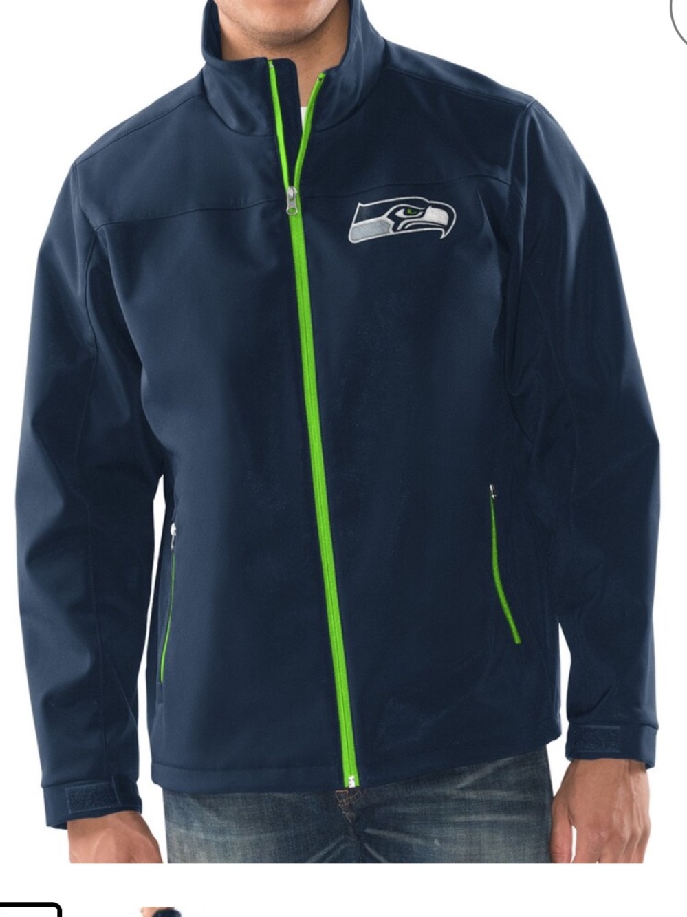 Seattle Seahawks G-III Jacket Adult Sz Large Full Zip Football NFL Sport Mens